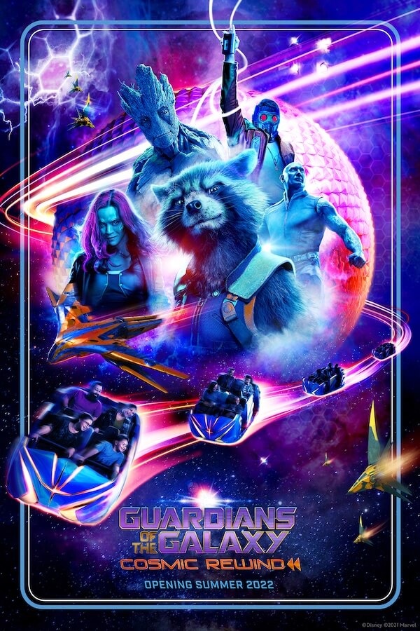 Poster atracción Guardianes de la Galaxia en Epcot