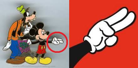 Dos dedos para señalar en Disney