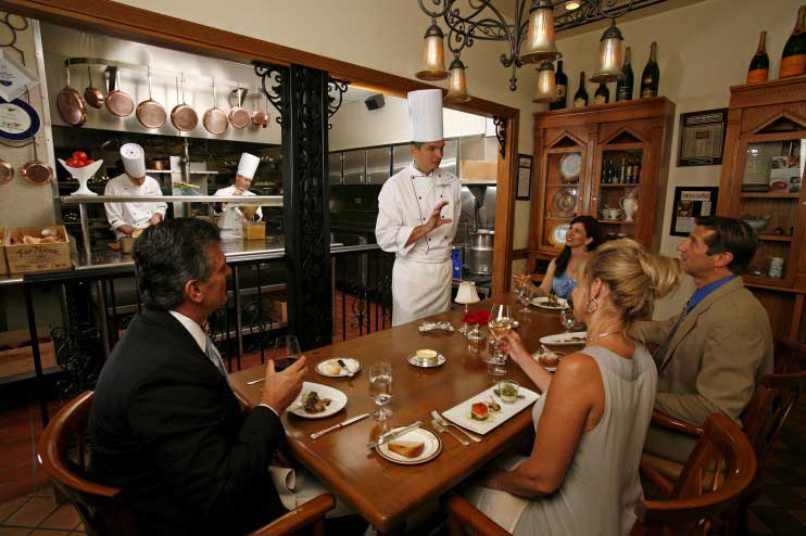 La mesa del Chef en el Victoria & Albert's Restaurant