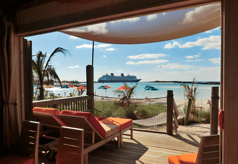 Cabañas privadas para relajarse en Castaway Cay