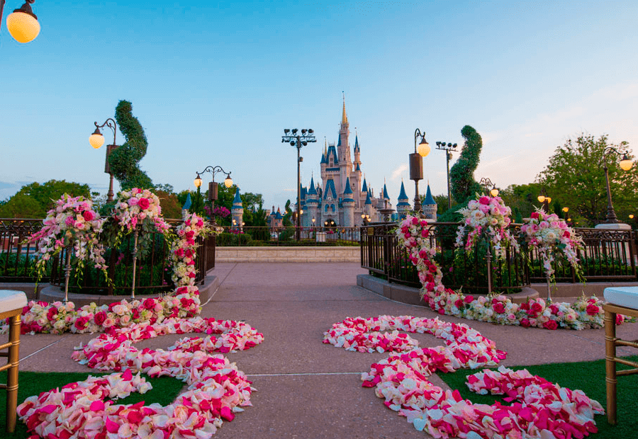 Espectacular decoración para celebrar bodas en Magic Kingdom Orlando