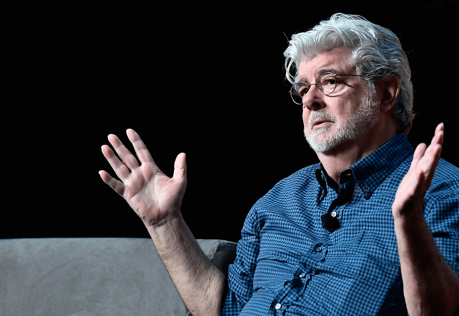 George Lucas exponiendo en la Star Wars Celebration 2017