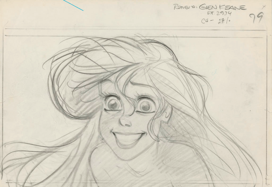 Ilustración de La Sirenita realizada por Glen Keane