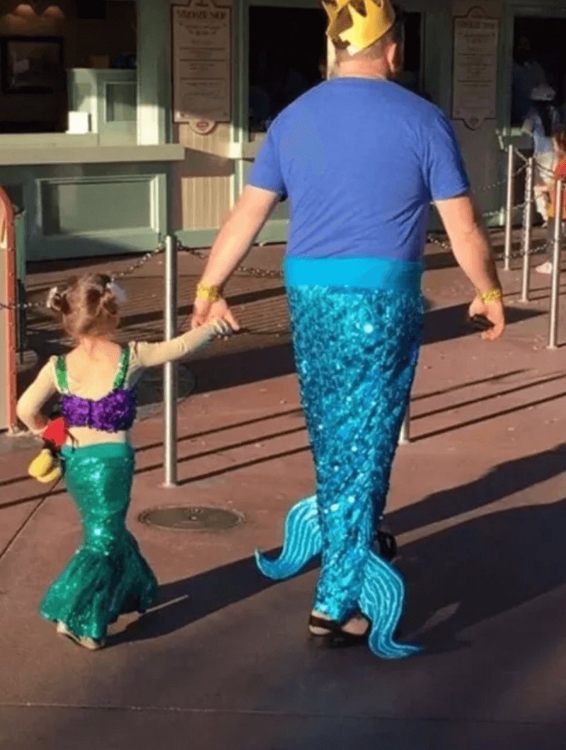 Papa disfraz Sirenita en Disney