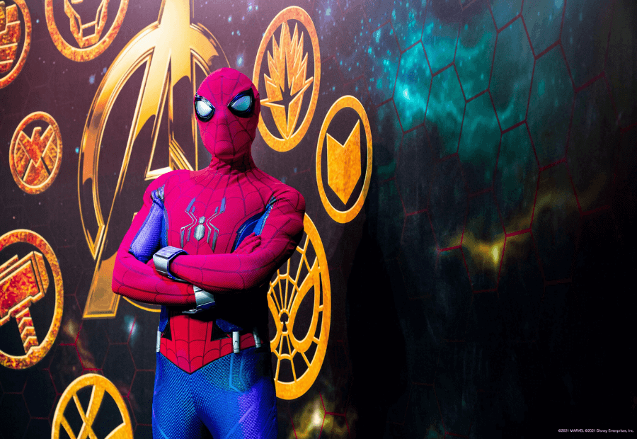 Spider-Man en el hotel Marvel de Disneyland Paris